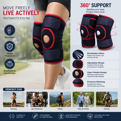Adjustable Compression Knee Support Pair