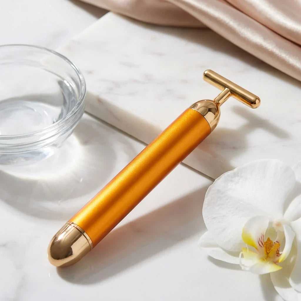 24K Gold Electric Facial Massage Roller