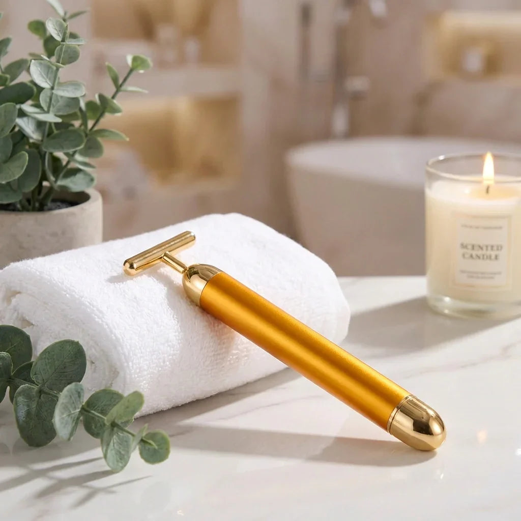 24K Gold Electric Facial Massage Roller