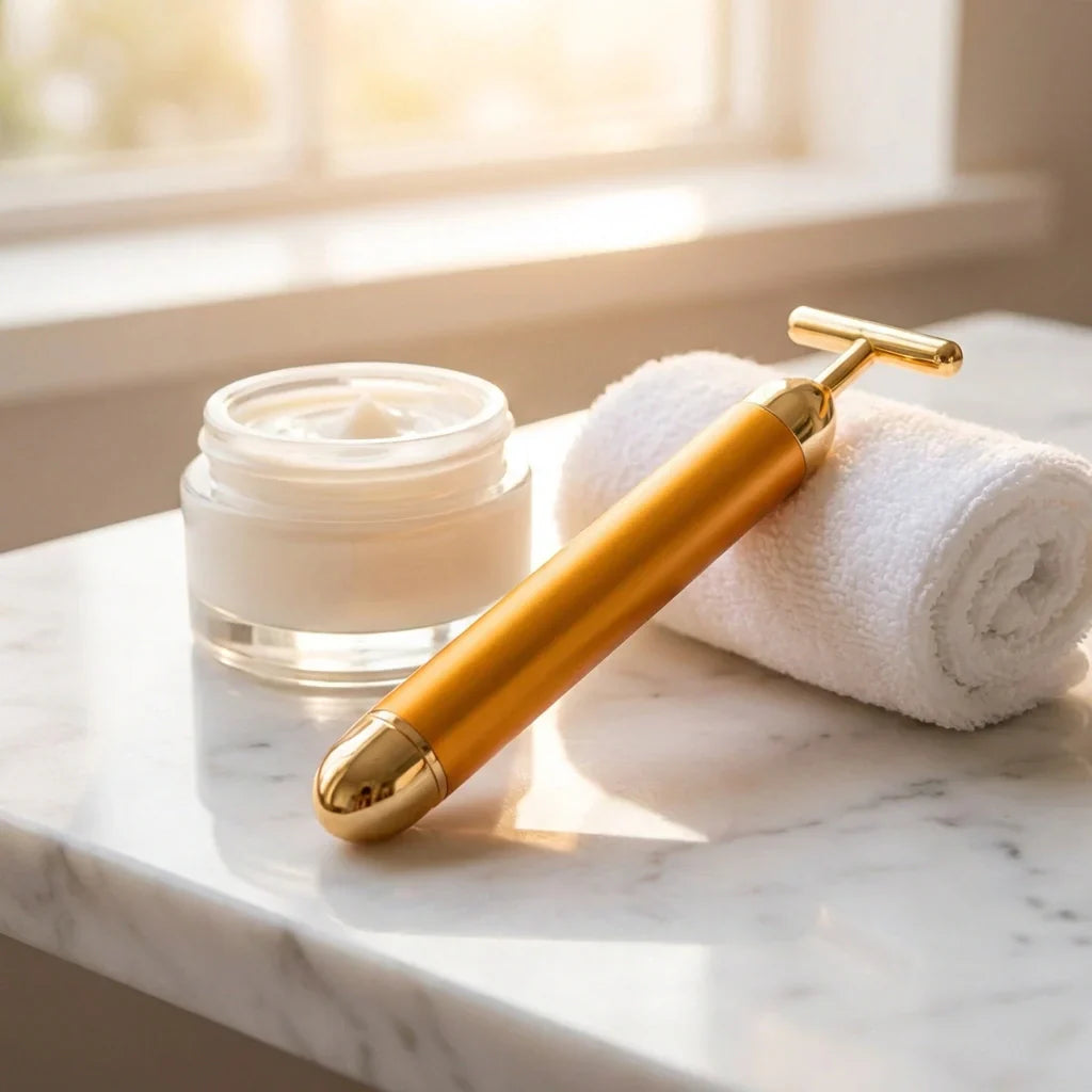 24K Gold Electric Facial Massage Roller